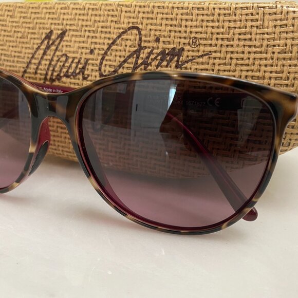 Maui Jim Rose Ocean Tortoise Pink Raspberry Polarized Sunglasses - Picture 4 of 7